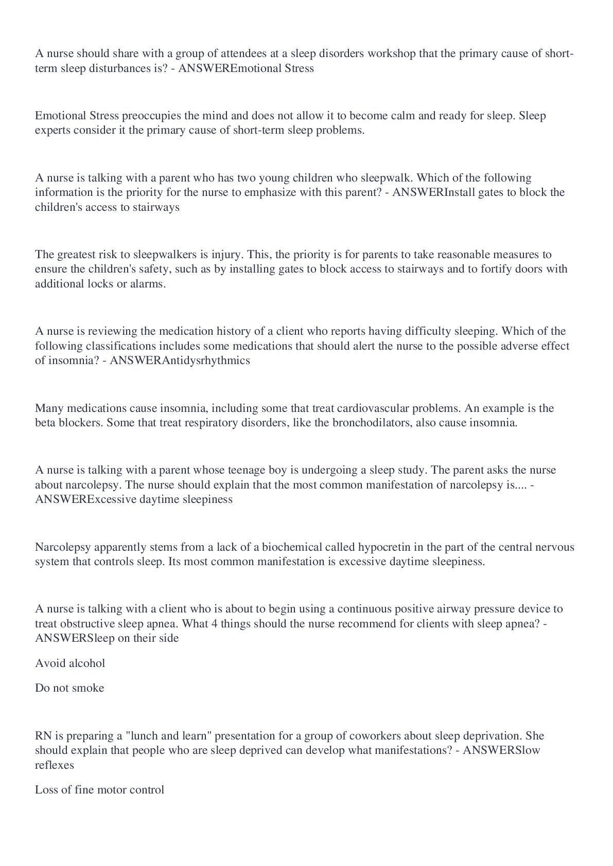 Preview image of ATI: Self-Care: Rest and Sleep document